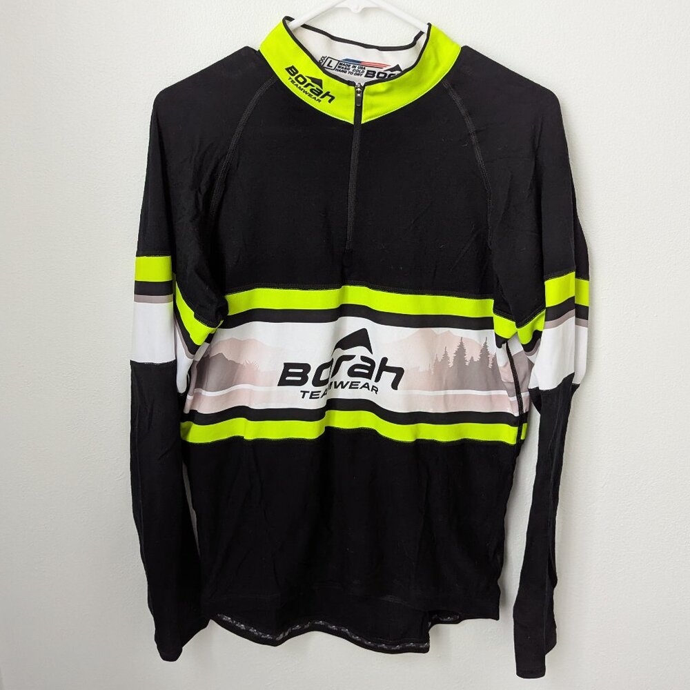 Borah Teamwear Long Sleeve Quarter Zip Jersey, Large